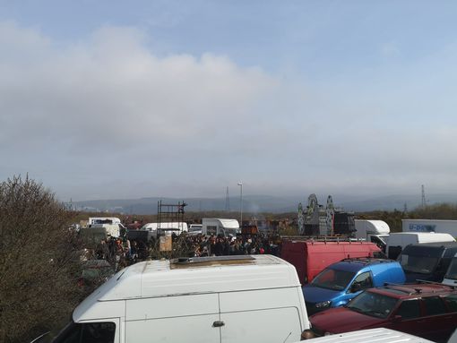 Witnesses described cars being abandoned on the road to the industrial estate