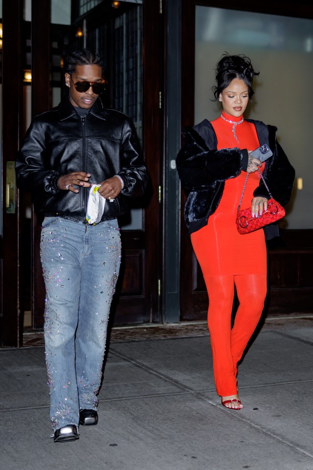 The star was on a date night with partner A$AP Rocky