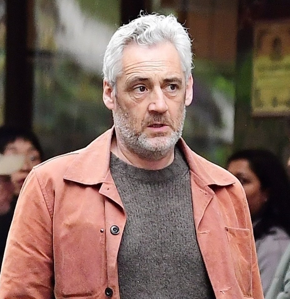 The soap star rocked a burnt orange jacket and brown jumper