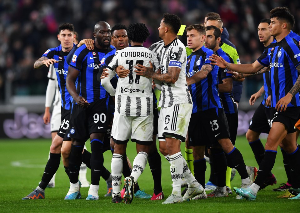 Romeulu Lukaku's gesture sparked a brawl between players