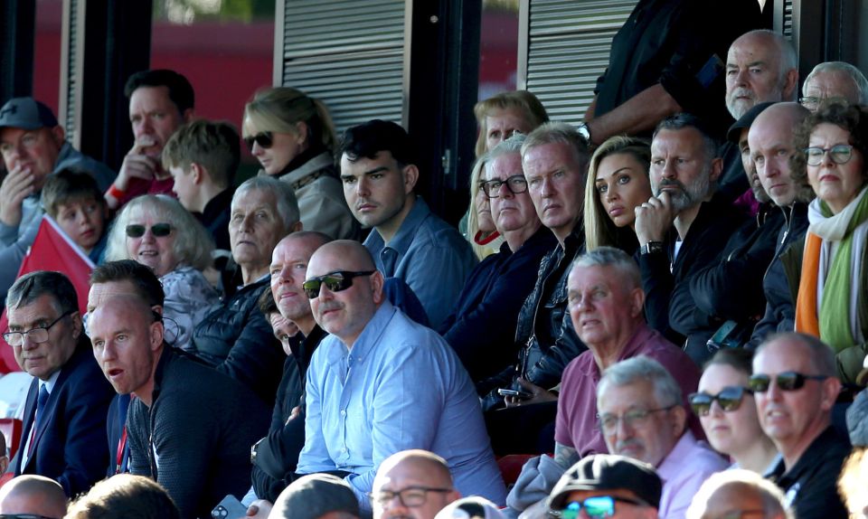 Ryan Giggs was pictured in the stands watching Salford