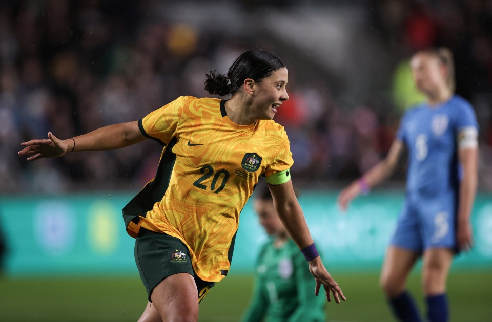 Sam Kerr notched up her 63rd goal for Australia giving them a 1-0 lead in the first half