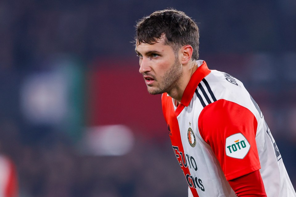 United target Gimenez scored for Feyenoord on Wednesday