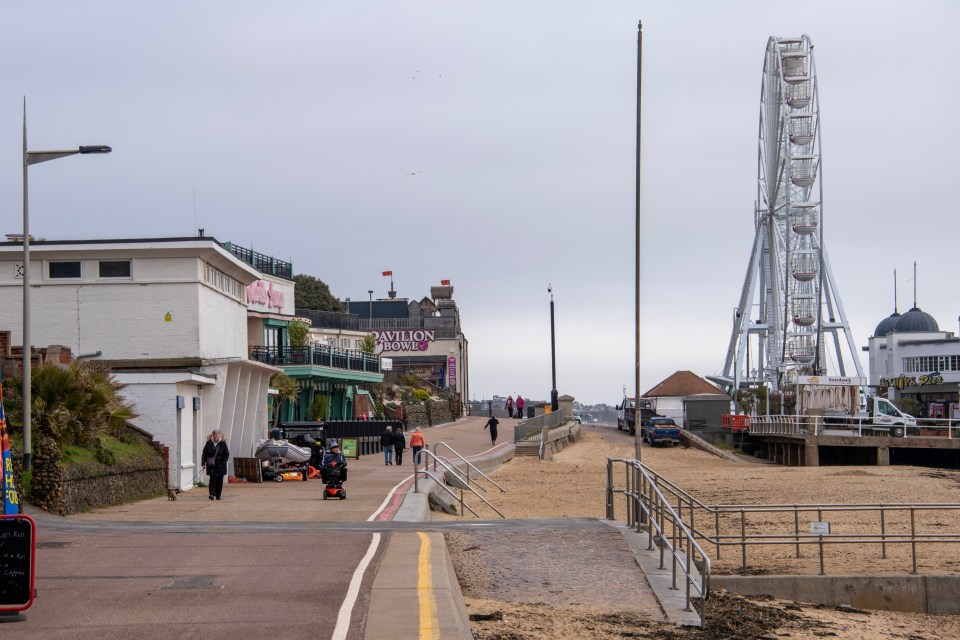 Part of the town's promenade to the west of the pier