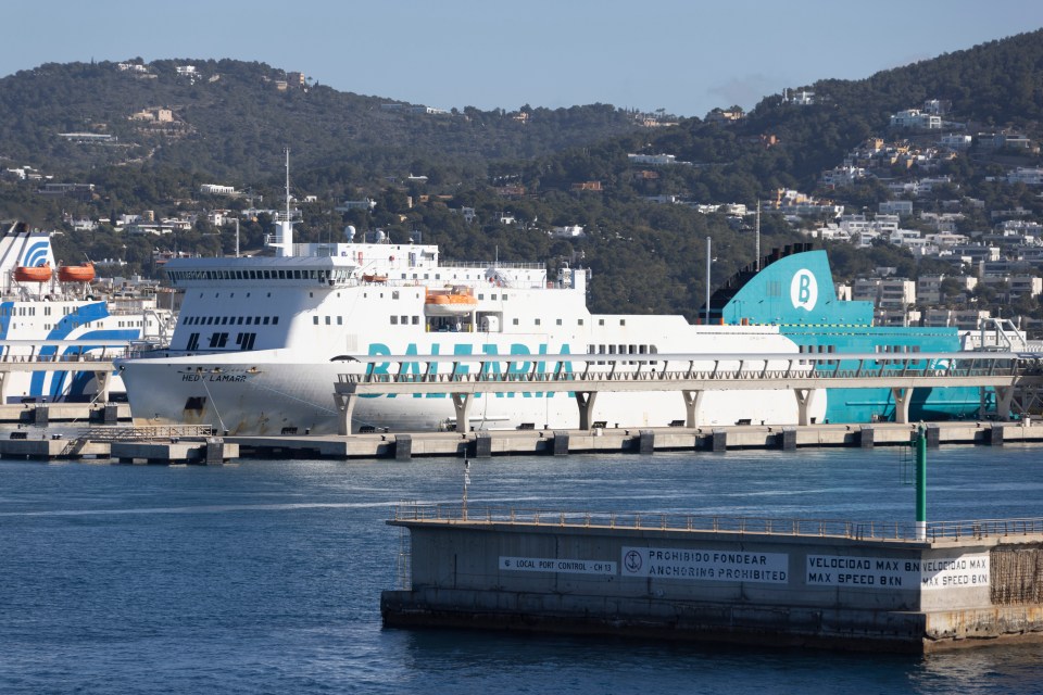 Levi boarded a ferry in Ibiza for an eight-hour trip to Barcelona