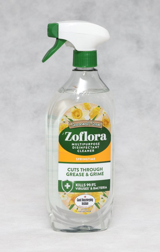 The Zoflora disinfectant helps to clean your kitchen worktops