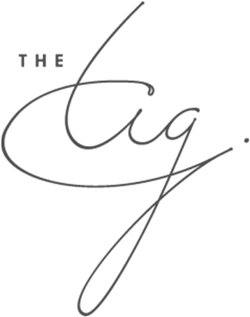 The logo to her website features a handwritten Tig with a full stop at the end