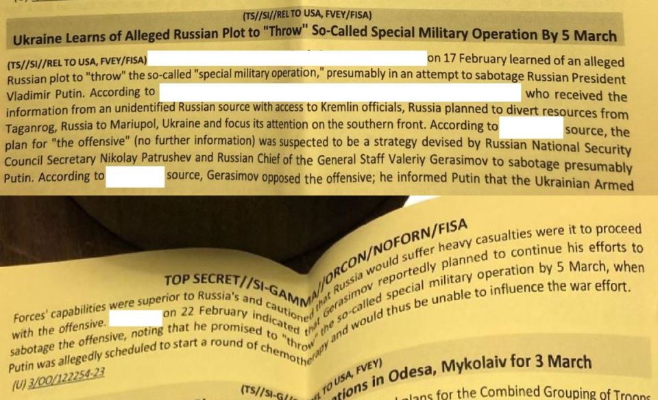 The bombshell leaked Pentagon memo describing the alleged attempts to sabotage Putin