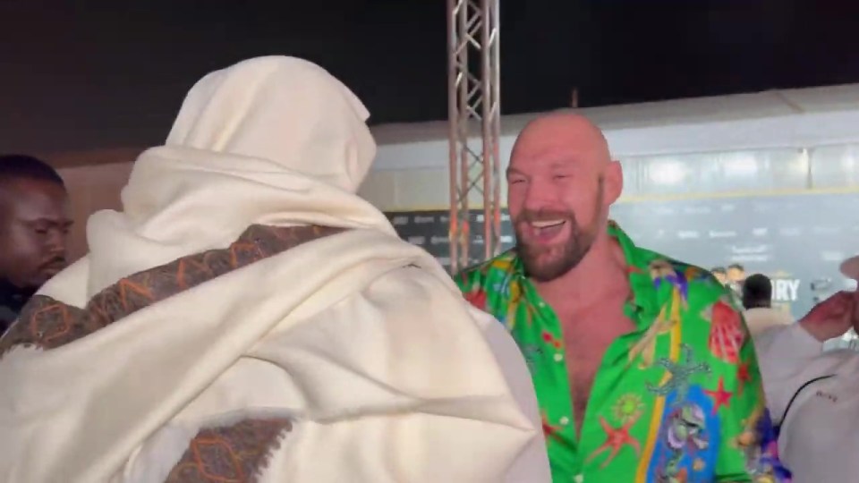 Fury and Wilder enjoyed a warm embrace