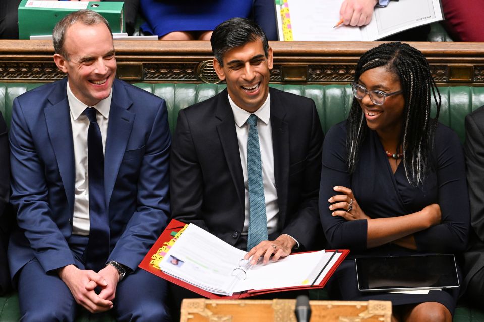 The Deputy PM, pictured with Rishi Sunak and Kemi Badenoch, warned the public will 'pay the price'