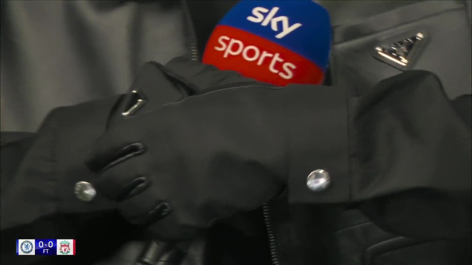 The Prada gloves caused a stir on Sky's broadcast