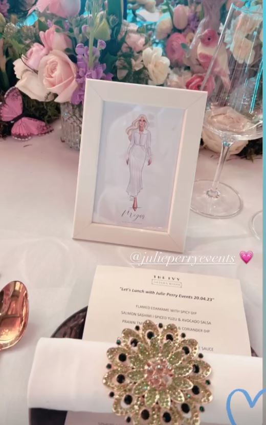 As Megan Pickford's Instagram shows, brunch attendees appear to receive a cute cartoon drawing of themselves at the table