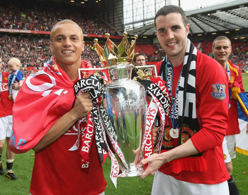 Brown lifted the Premier League trophy five times with Man Utd