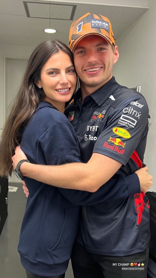 Kelly can often be seen cheering on Max from the Red Bull garage on race weekends