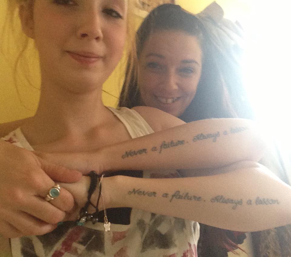 Jayden Parkinson’s mum Samantha identified her by the tattoo reading ‘Never a failure, always a lesson’