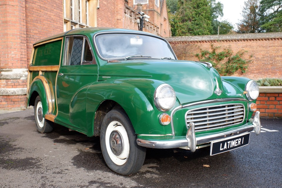 Latimer, Buckinghamshire, England, UK - October 28th 2020: Morris Minor at De Vere Latimer Estate, Buckinghamshire