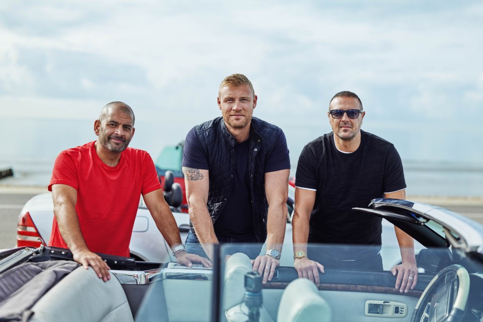 Top Gear stars Chris Harris, Freddie Flintoff and Paddy McGuinness