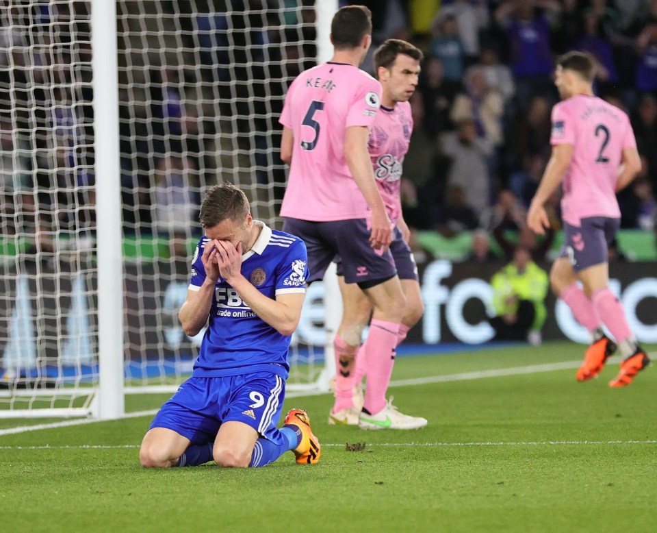 Jamie Vardy hit the crossbar at the other end seconds later