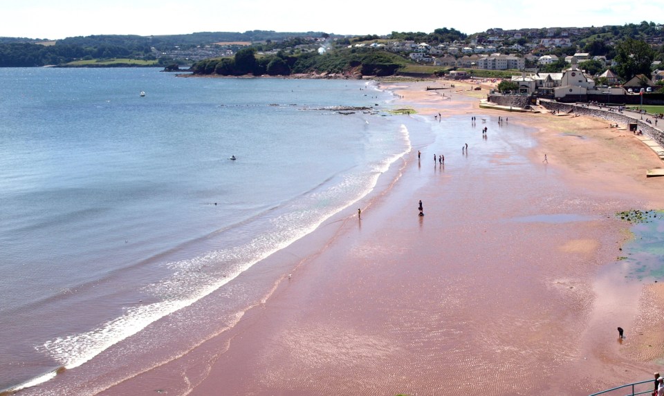 In recent years day-trippers have been raving about the pink sand at Paignton Beach