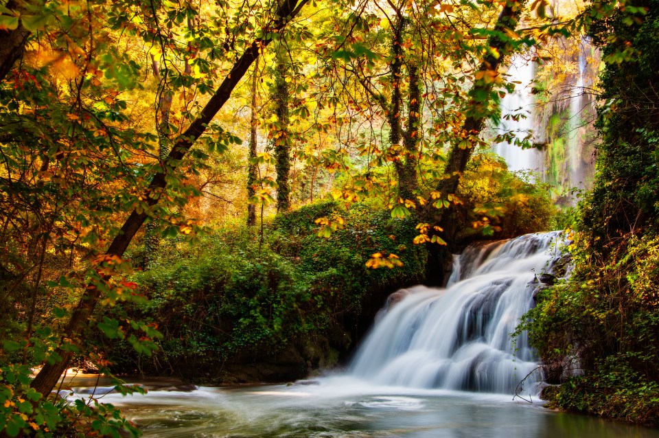 The Monasterio de Piedra has lots of waterfalls including some big ones