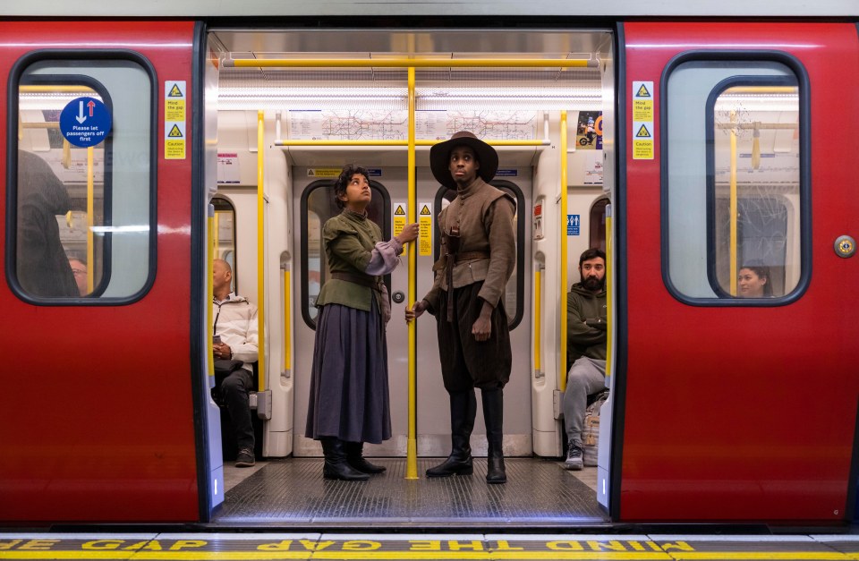 Going Gun-derground - the Gunpowder Plot came to life for modern Londoners on the Tube, with performers on the District Line between Tower Bridge and Westminster