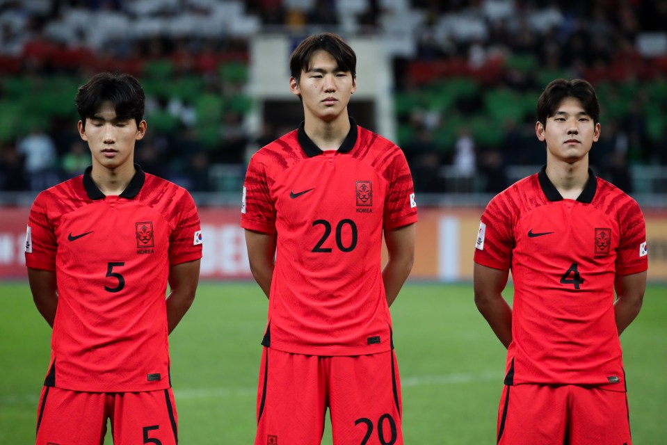 Kim Ji-soo, centre, has been likened to fellow South Korean Kim Min-jae