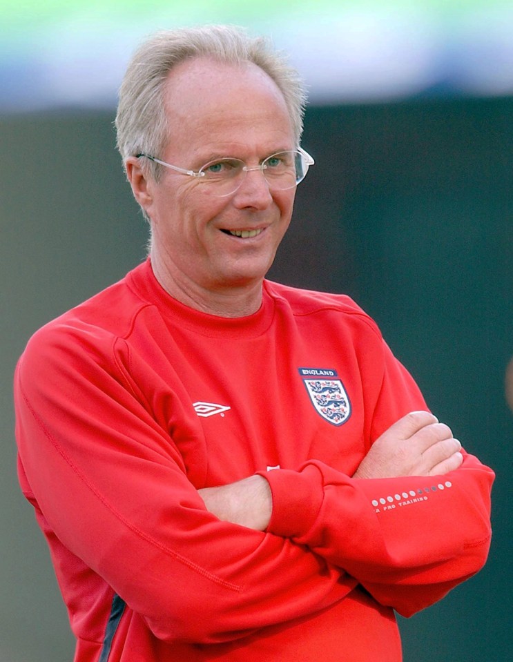 Eriksson managed the England team from 2001 to 2006