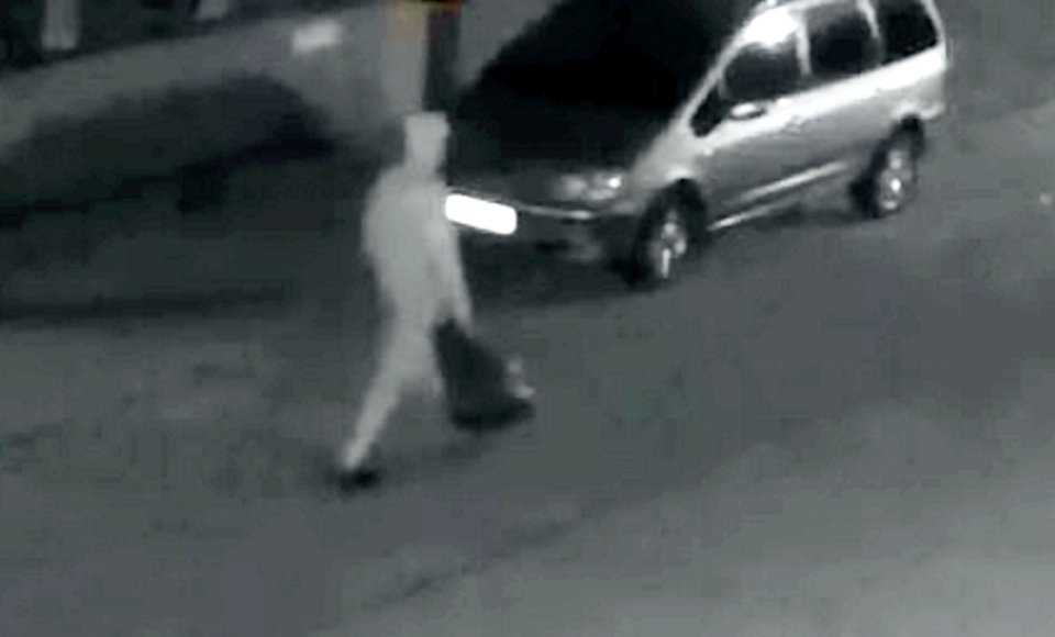 The monster can be seen on CCTV leaving Smita's home after the killing