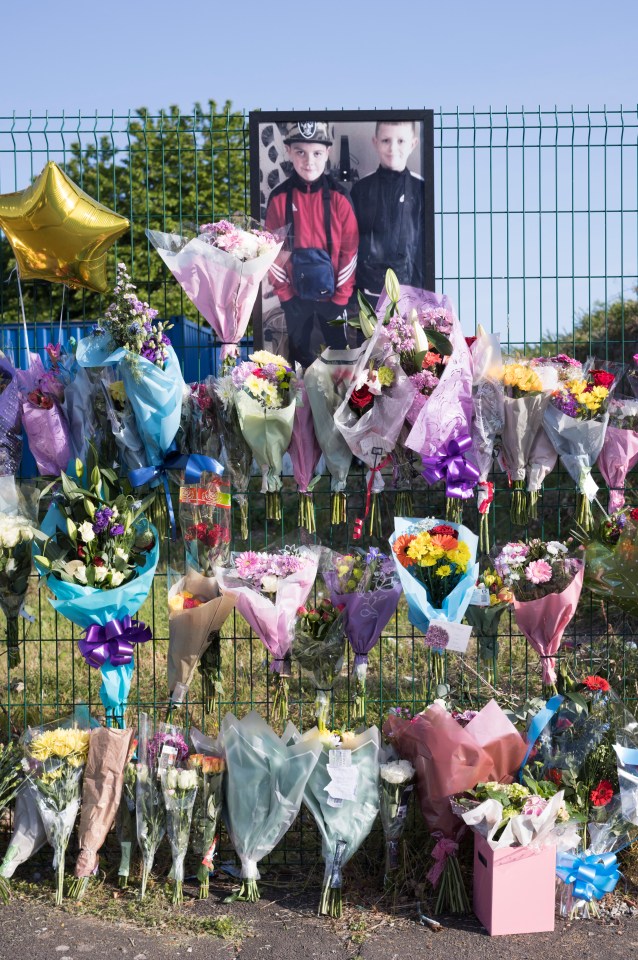 Tributes left at the scene as a vigil was held