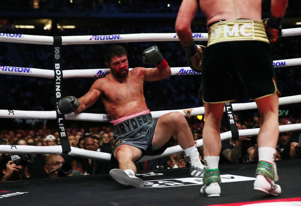 John Ryder was floored in round five