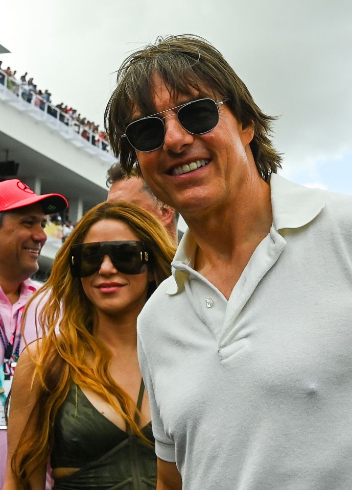 Tom Cruise and Shakira were seen together at the Miami Grand Prix