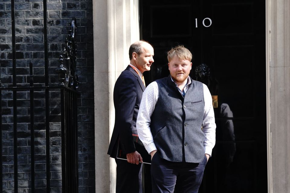 Kaleb Cooper took on No 10 yesterday as Diddly Squat Farm hopes for a planning rules boost