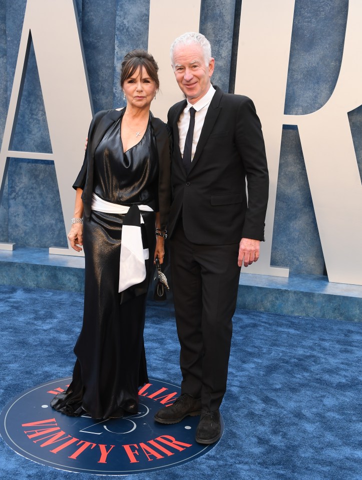 John McEnroe is said to have made an estimated £80.3million throughout his career (with wife Patty Smyth)