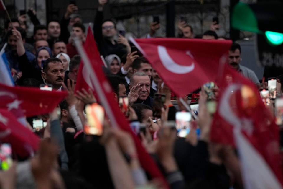 The Turkish President thanked his supporters as he addressed the crowds