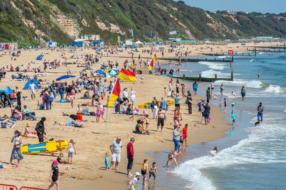 Brits basked in the sunshine in Bournemouth, Dorset, last Saturday