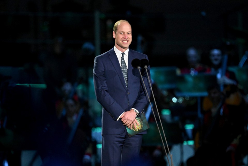 William stepped out on stage delivering a speech for Charles