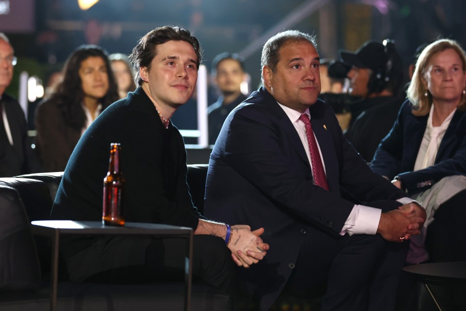 Brooklyn Beckham and Victor Montagliani were sat together at the event in LA