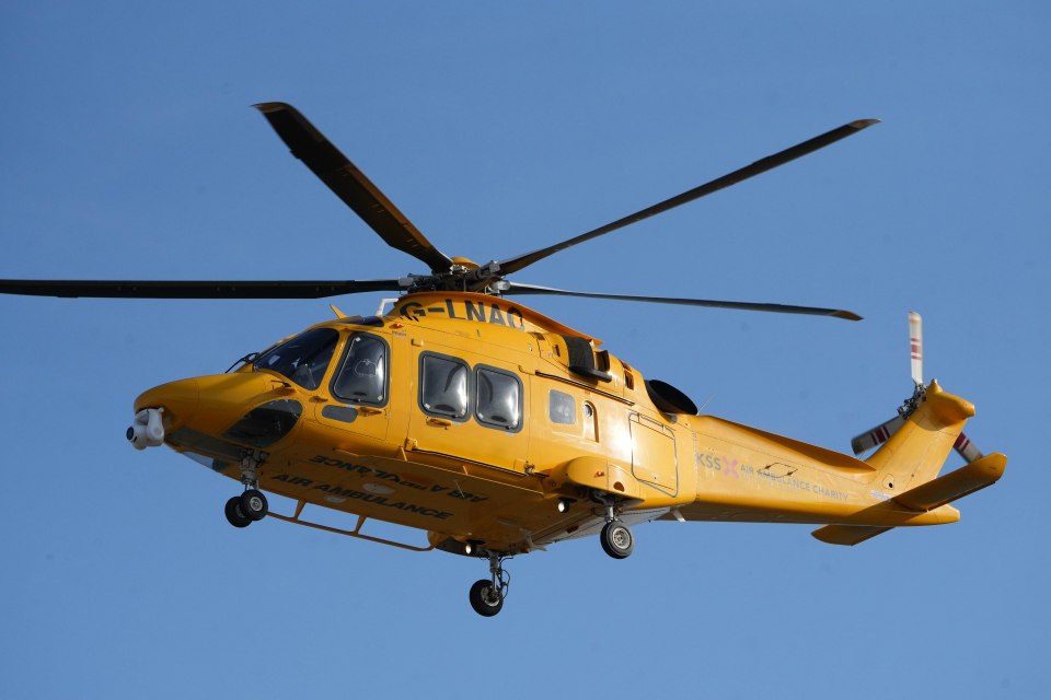 An air ambulance was scrambled in a desperate bid to save the man's life