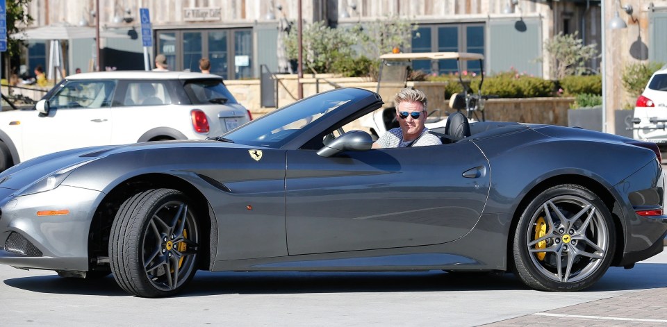 The celebrity chef has a fleet of Ferraris among other cars