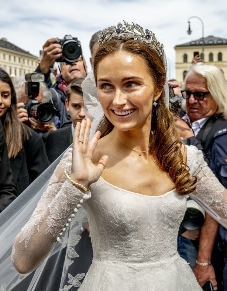 Sophie's dress for the big day is said to have been made locally