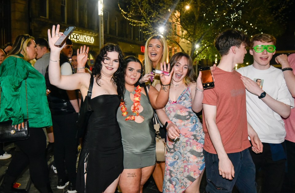 Partygoers were out in force in Newcastle