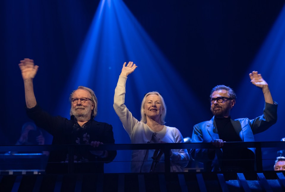 Mandatory Credit: Photo by Dave Hogan/Hogan Media Ltd/Shutterstock (13936488an) Anni-Frid Lyngstad, Benny Andersson, Bjorn Ulvaeus ABBA Voyage Celebrates One Year Anniversary, London, UK - 27 May 2023