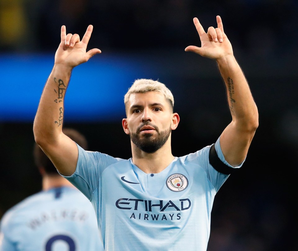 File photo dated 10-02-2019 of Manchester City's Sergio Aguero celebrates scoring his side's fifth goal of the game and completing his hat-trick. Aguero missed a sitter early on but he more than made amends by going on to score a hat-trick as City ran out 6-0 winners over the Londoners. Issue date: Wednesday December 15, 2021. PA Photo. See PA story SOCCER Aguero Goals. Photo credit should read Martin Rickett/PA Wire.