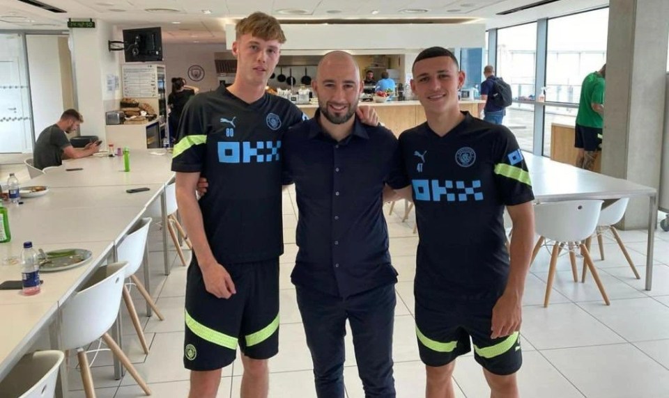 Joe Shields, centre, was previously a scout at Manchester City and Southampton