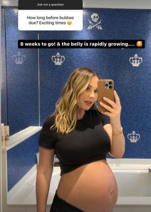 Kate Ferdinand revealed her due date and it's just weeks away