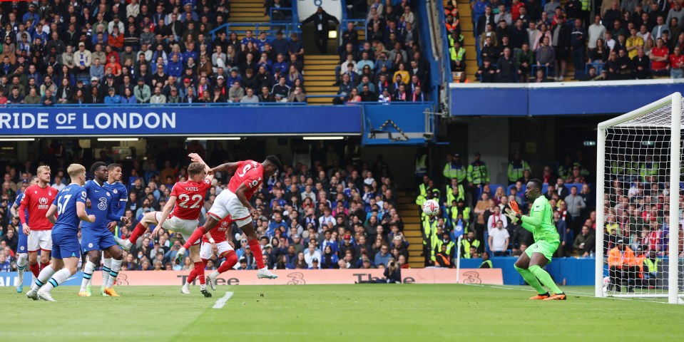 Taiwo Awoniyi scored two headers for Forest, who earned a valuable point in their fight for survival