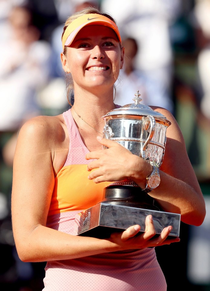 Over the course of her career Sharapova won five Grand Slams, including the French Open twice