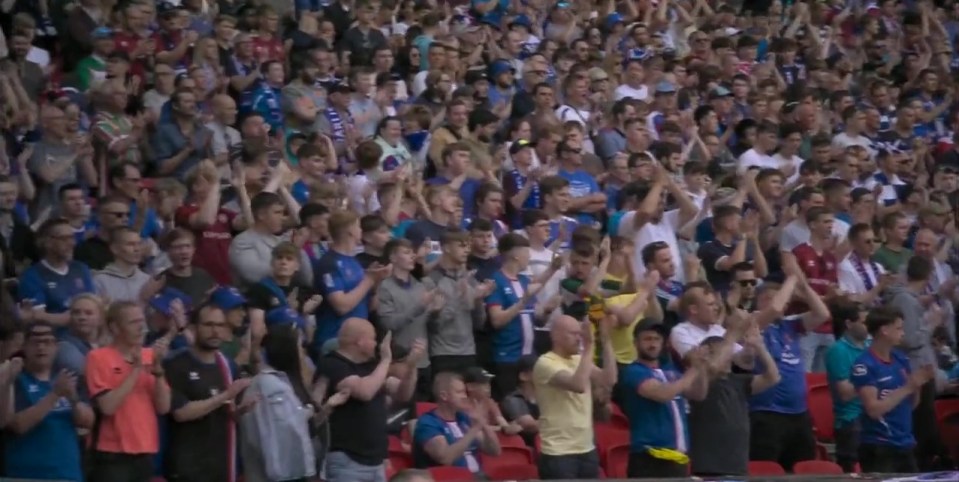 Carlisle United fans paid tribute to Lewis at Wembley