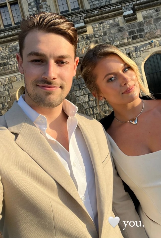 Andrew Le Page and Tasha Ghouri posed together at Windsor Castle