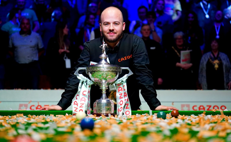 Luca Brecel won his first world title on Monday evening